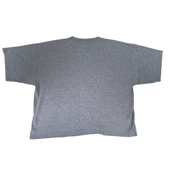 L.A.Sport Short Sleeve Gray Crew Neck Crop Top Flowers One Size Fits Most - Picture 2 of 8